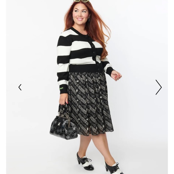 Beetlejuice Unique Vintage Strange & Unusual Glow In The Dark Skirt 2X - Picture 2 of 11